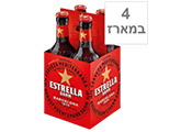 מארז רביעיית בירה ESTRELLA DAMM 330מיל 